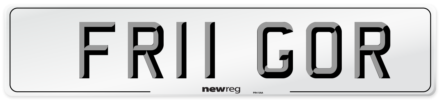 FR11 GOR Number Plate from New Reg